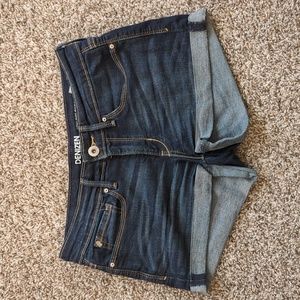 Blue shorts low-rise